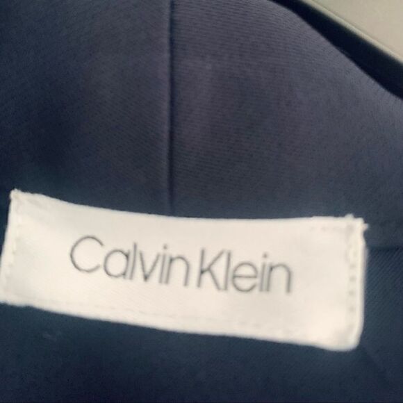 Calvin Klein Navy Blue Pullover Blouse With 3/4 Button Sleeves Size Medium/Large - Picture 5 of 6